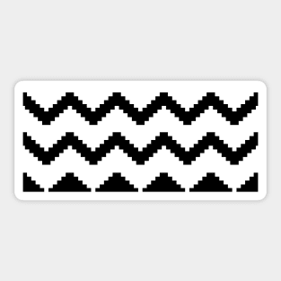 Zigzag geometric pattern - black and white. Sticker